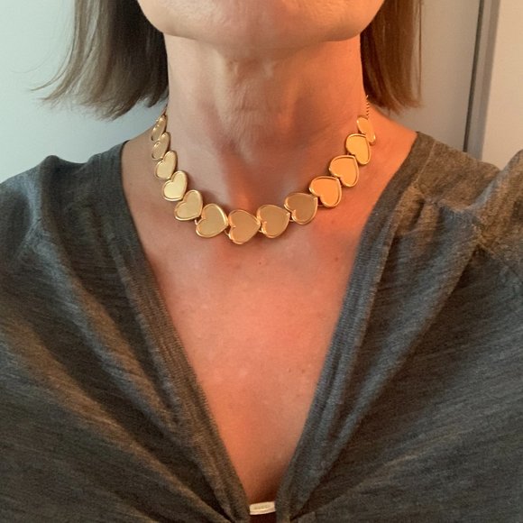 18K Rose Gold Vermeil Links of London Endless Love Heart Choker - Picture 2 of 2